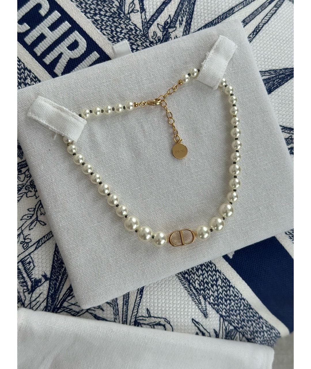 CHRISTIAN DIOR Белое жемчужное колье, фото 5
