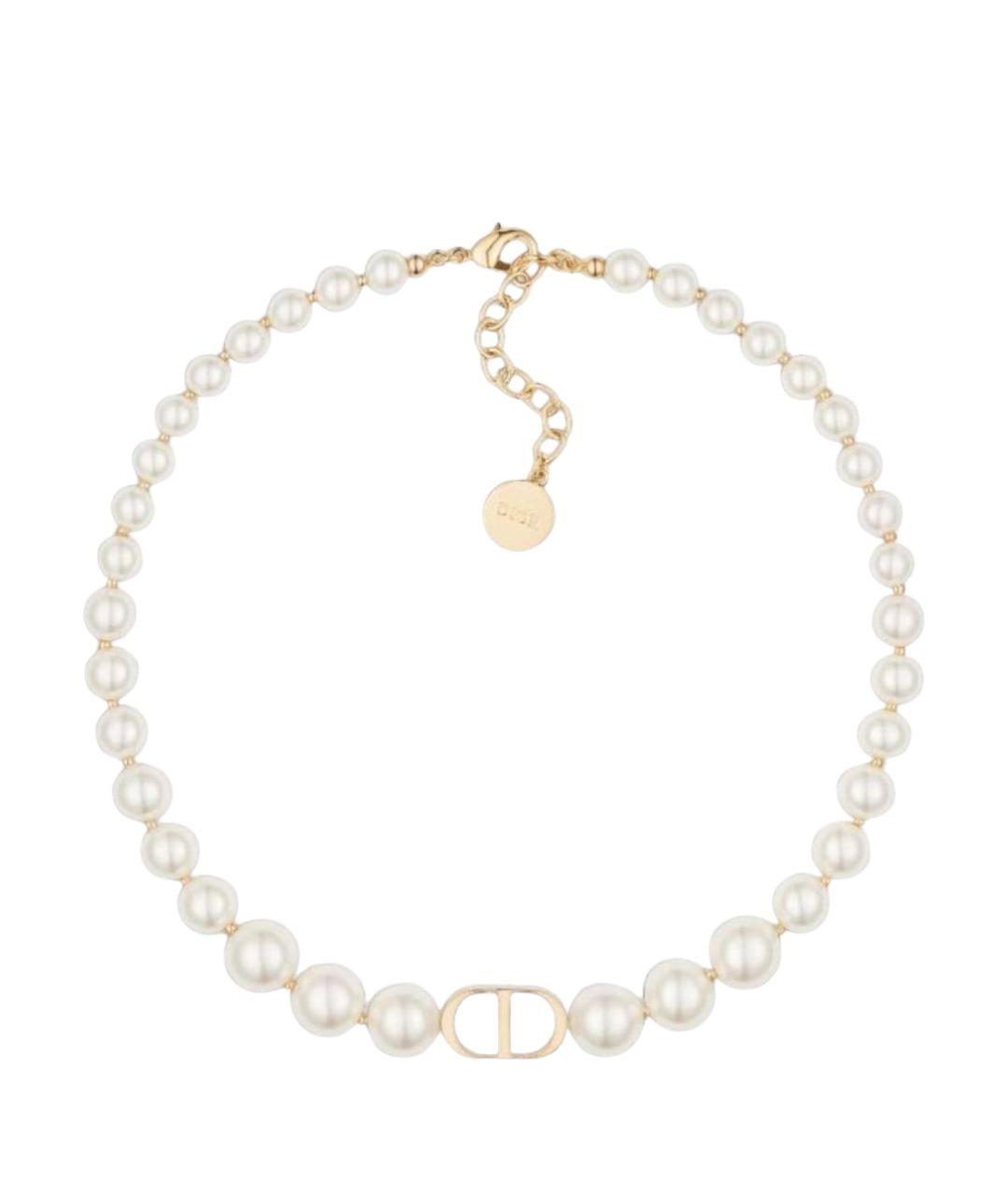 CHRISTIAN DIOR Белое жемчужное колье, фото 1