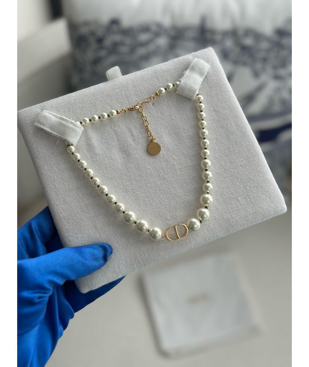 CHRISTIAN DIOR Белое жемчужное колье, фото 2