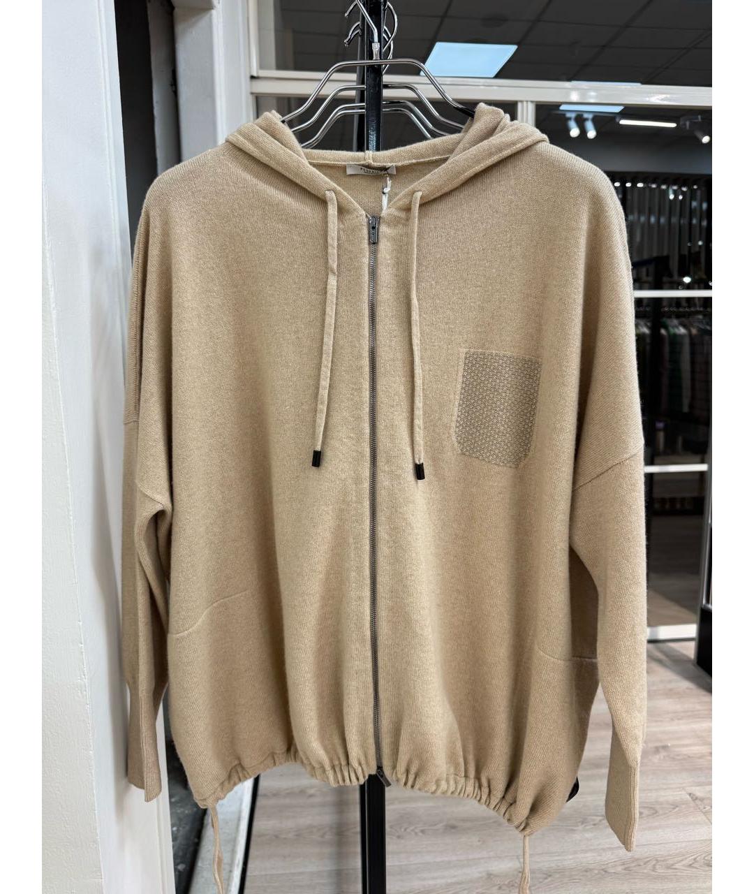 PESERICO Бежевый шерстяной костюм с брюками, фото 7