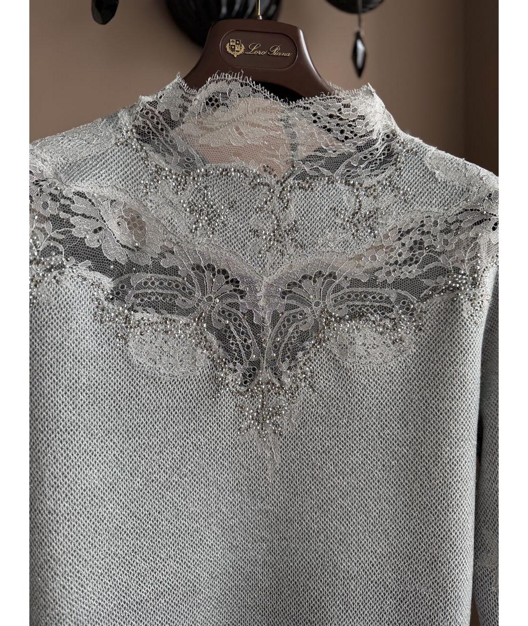 ERMANNO SCERVINO Серебрянный шерстяной джемпер / свитер, фото 3