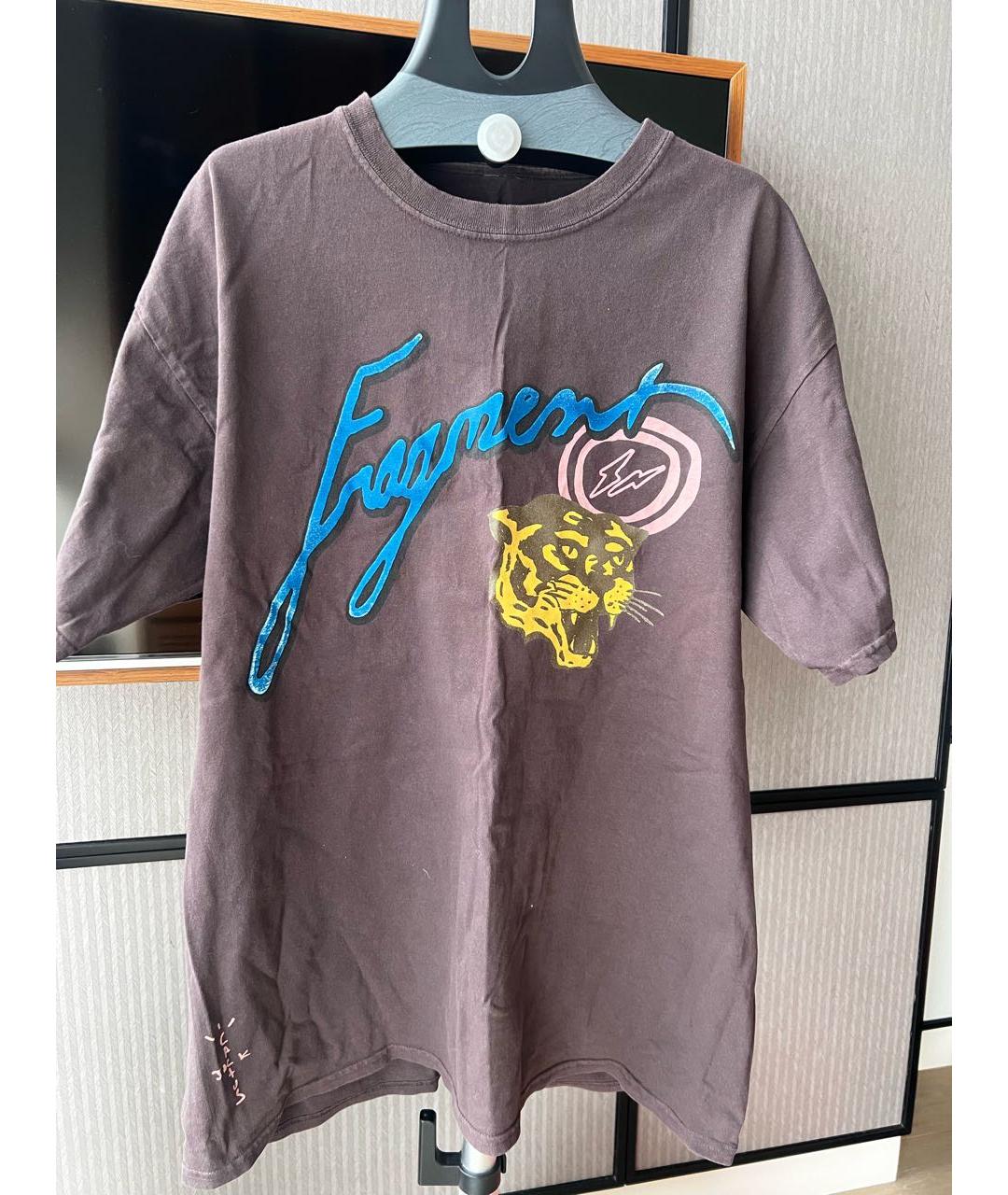 CACTUS JACK BY TRAVIS SCOTT Коричневая хлопковая футболка, фото 2