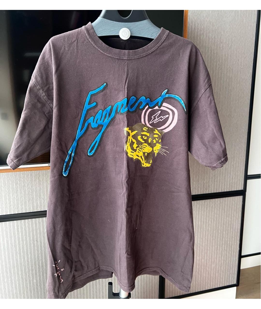 CACTUS JACK BY TRAVIS SCOTT Коричневая хлопковая футболка, фото 4