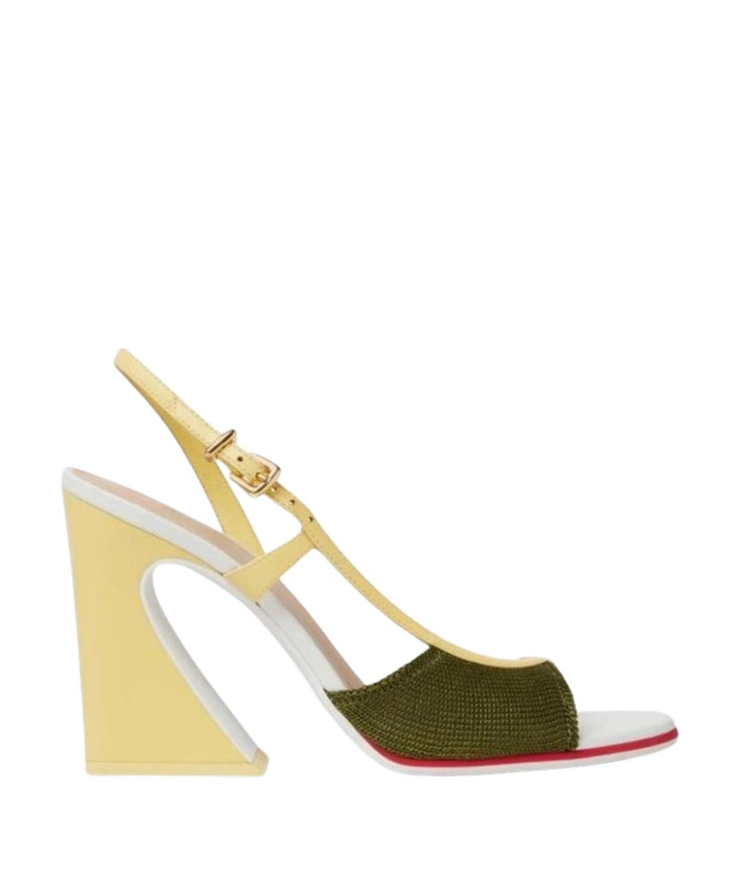 FENDI Мульти кожаные босоножки, фото 1