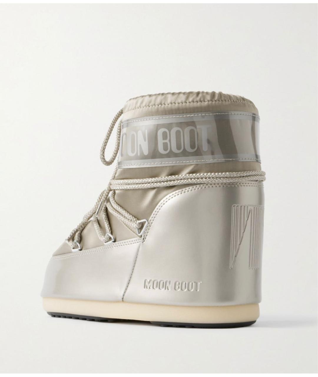 MOON BOOT Бежевые синтетические полусапоги, фото 3