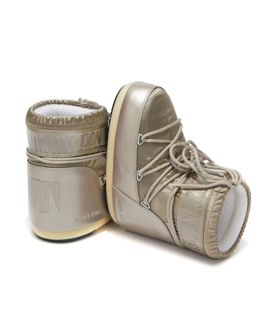 MOON BOOT Бежевые синтетические полусапоги, фото 2