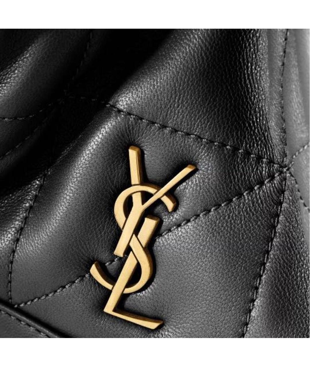 SAINT LAURENT Черная кожаная сумка через плечо, фото 4