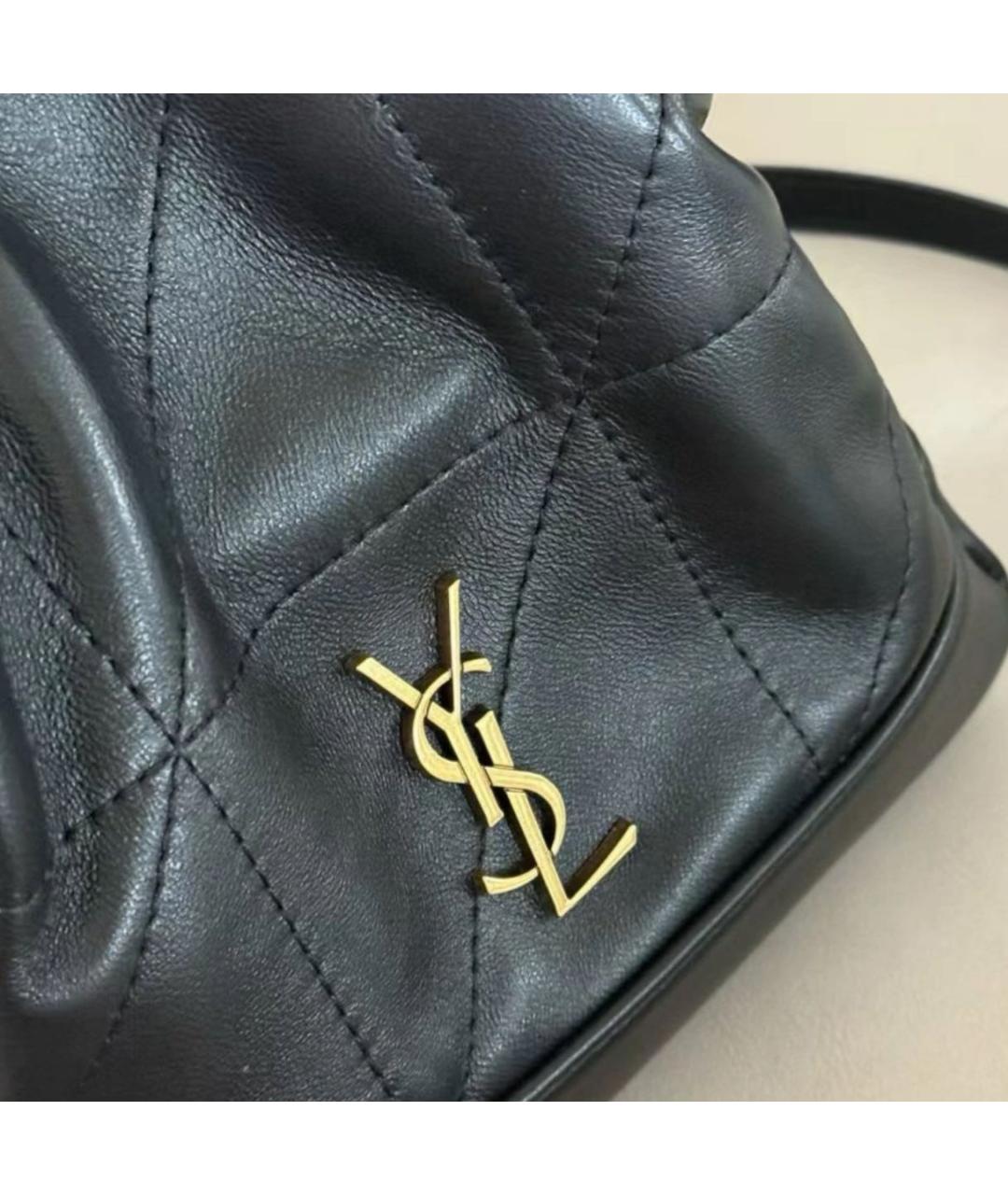 SAINT LAURENT Черная кожаная сумка через плечо, фото 8