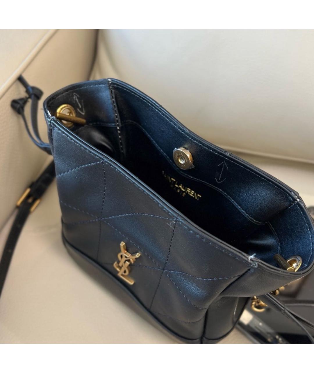 SAINT LAURENT Черная кожаная сумка через плечо, фото 6
