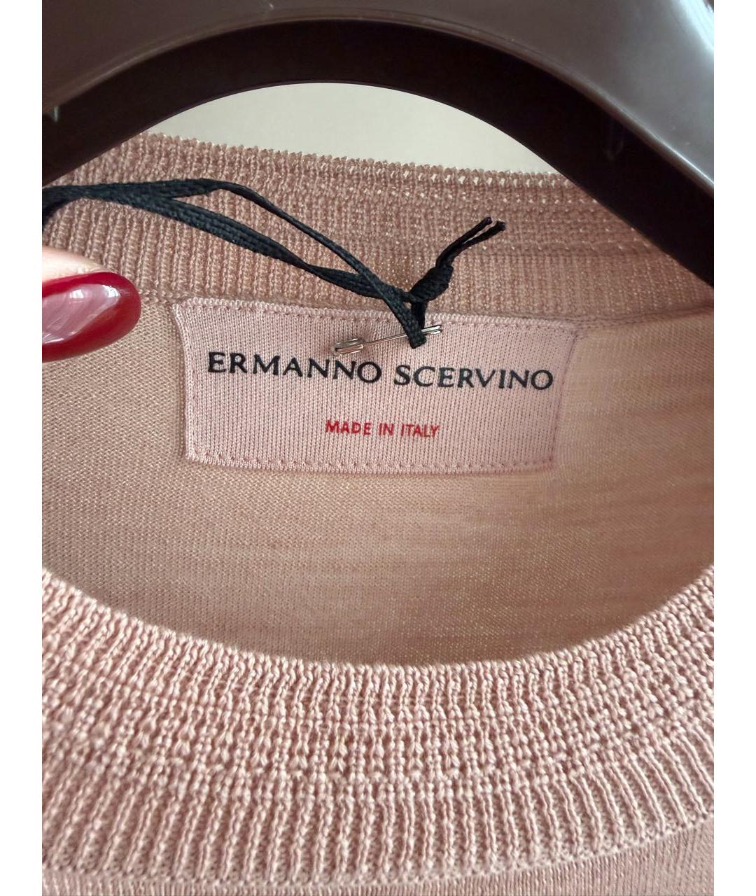 ERMANNO SCERVINO Коралловый шерстяной джемпер / свитер, фото 3