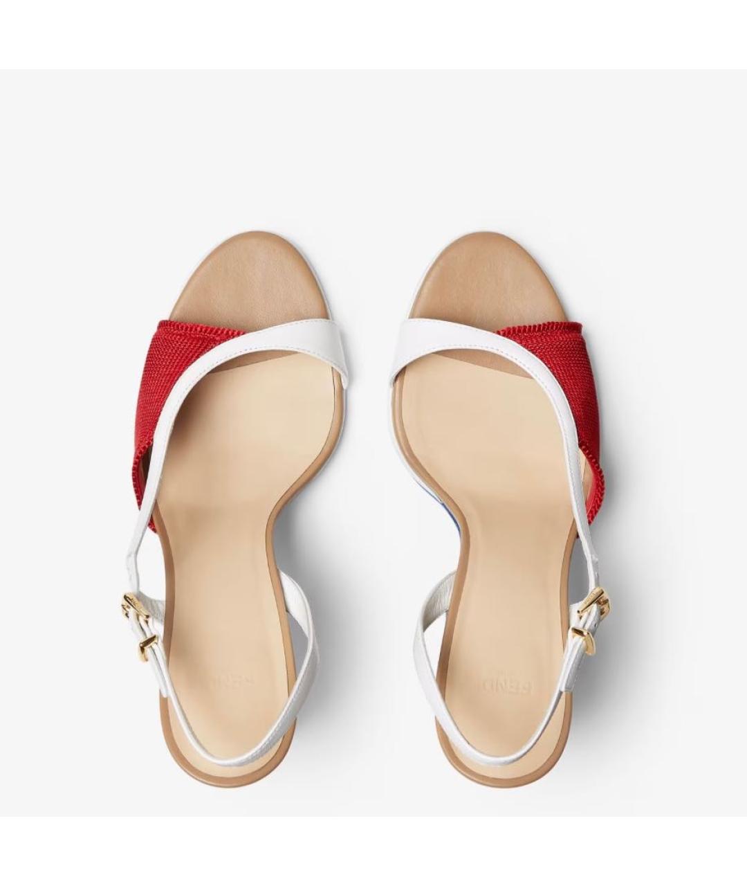 FENDI Мульти кожаные босоножки, фото 4