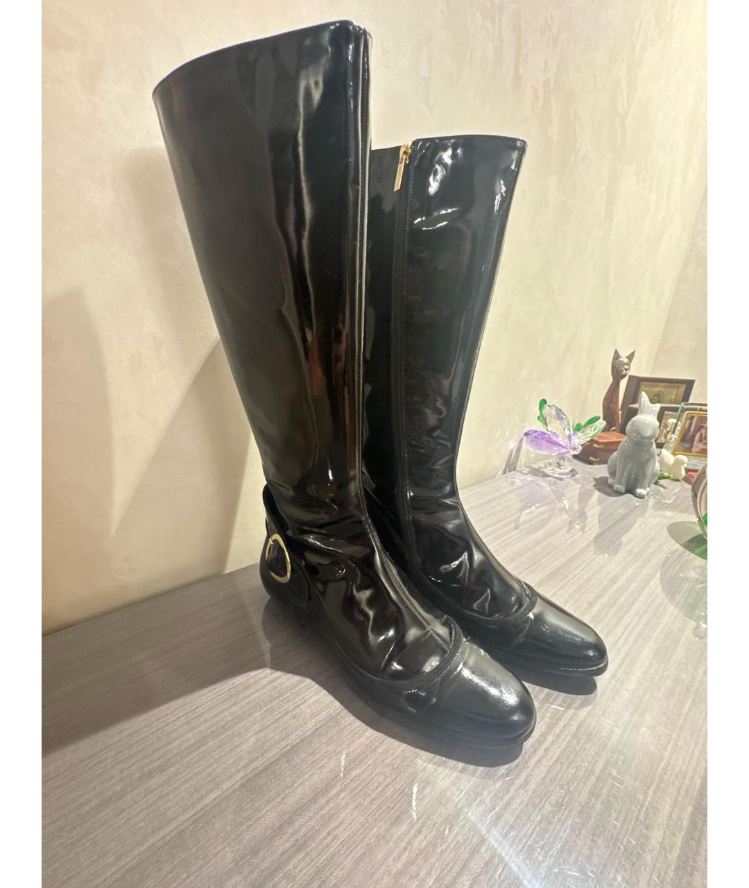 JIMMY CHOO Черные ботинки из лакированной кожи, фото 2