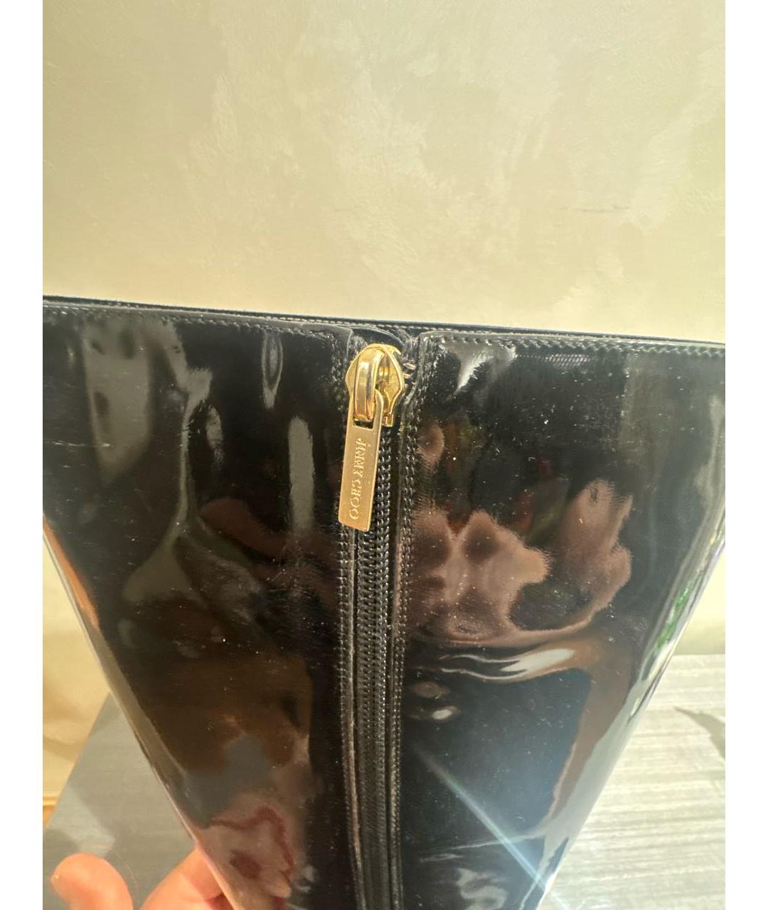 JIMMY CHOO Черные ботинки из лакированной кожи, фото 3