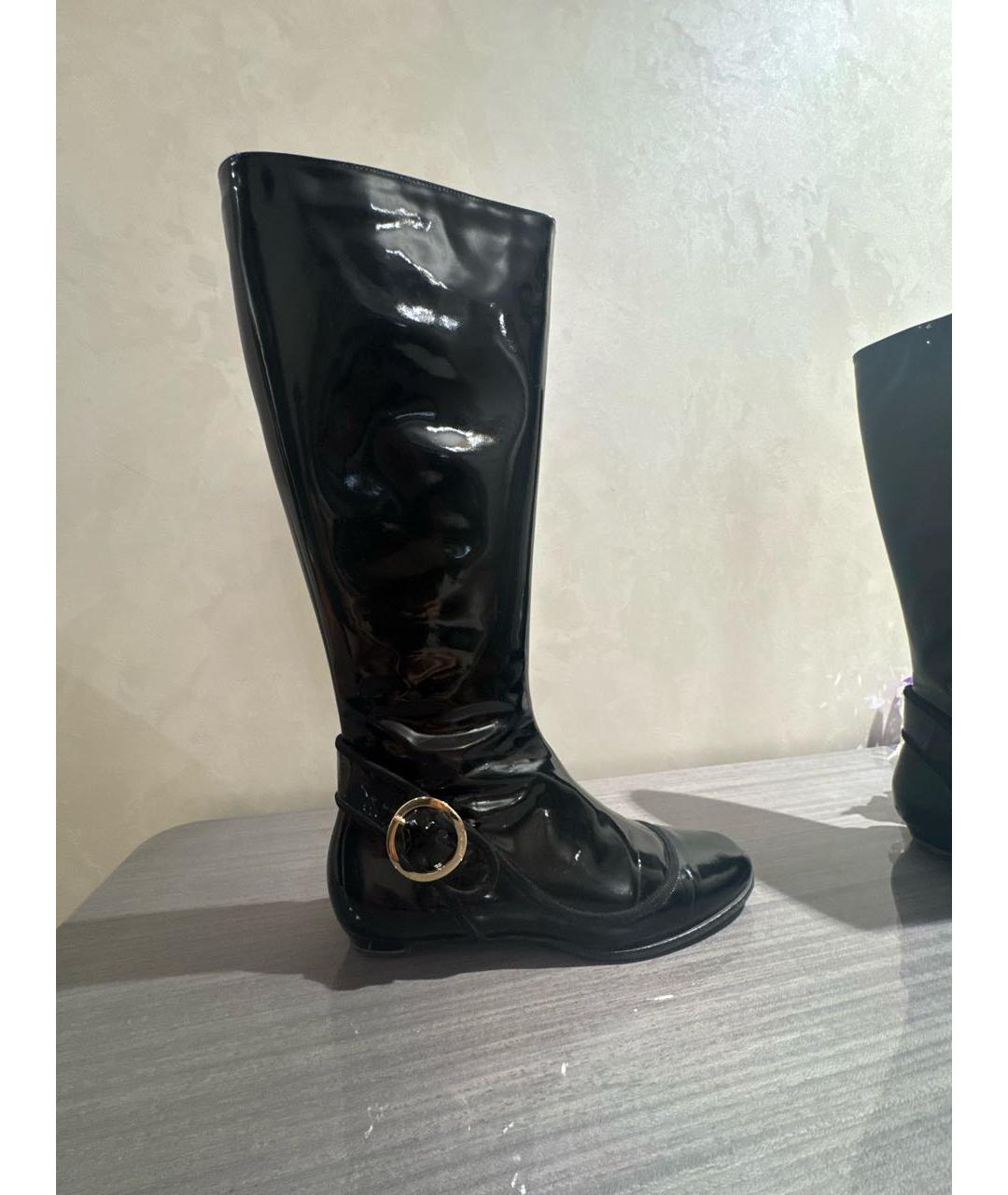 JIMMY CHOO Черные ботинки из лакированной кожи, фото 5