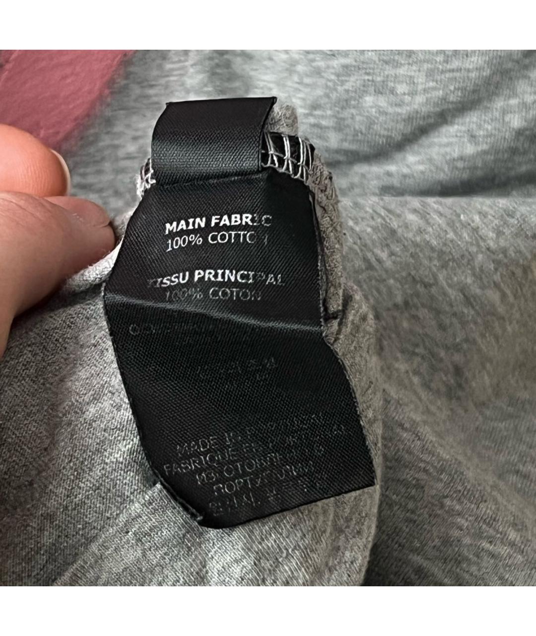 VETEMENTS Серая хлопковая футболка, фото 6