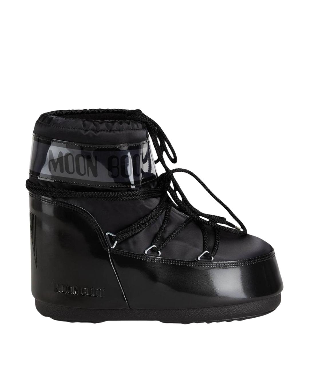 MOON BOOT Черные синтетические ботинки, фото 1