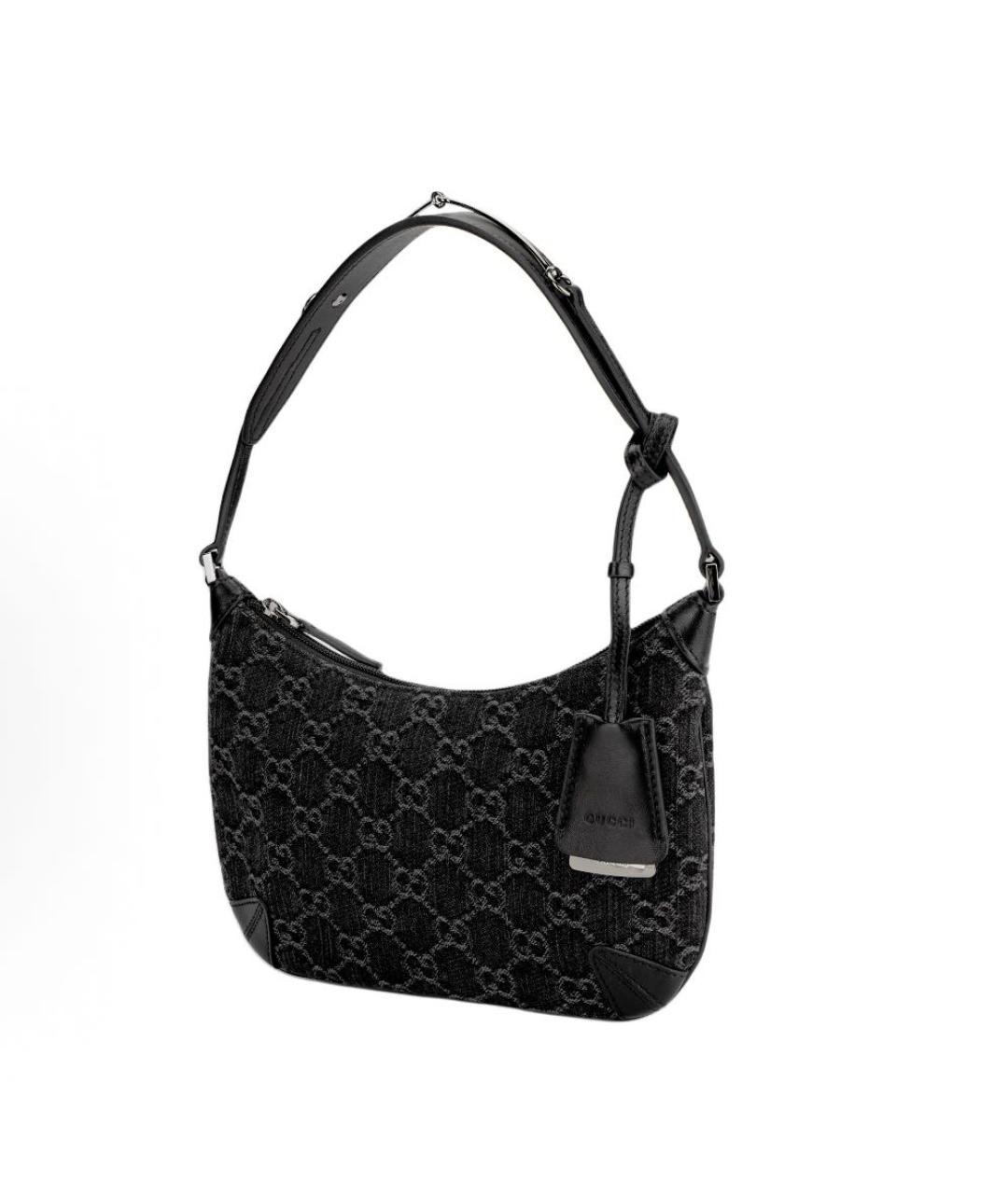 GUCCI Черная деним сумка через плечо, фото 2