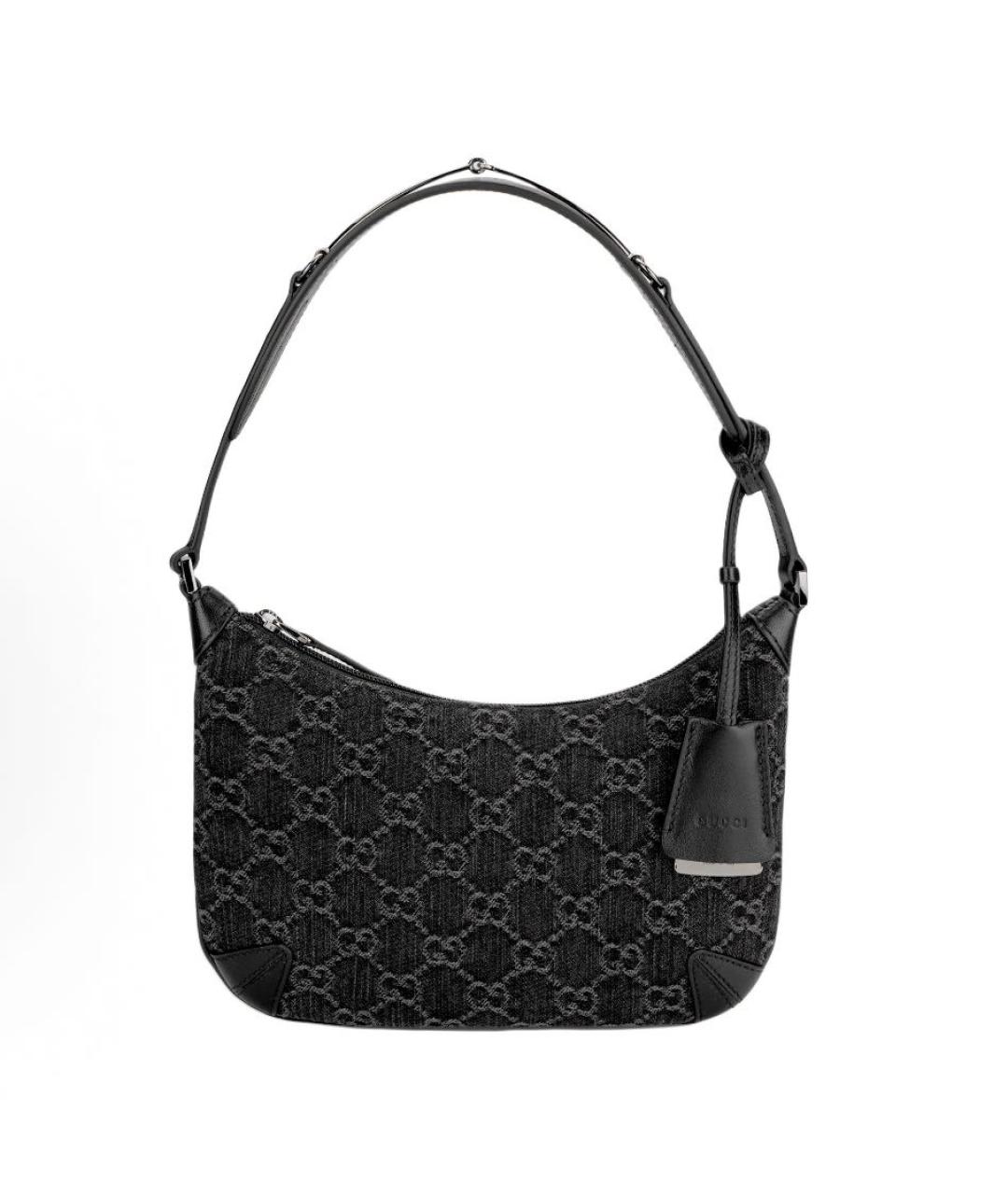 GUCCI Черная деним сумка через плечо, фото 9