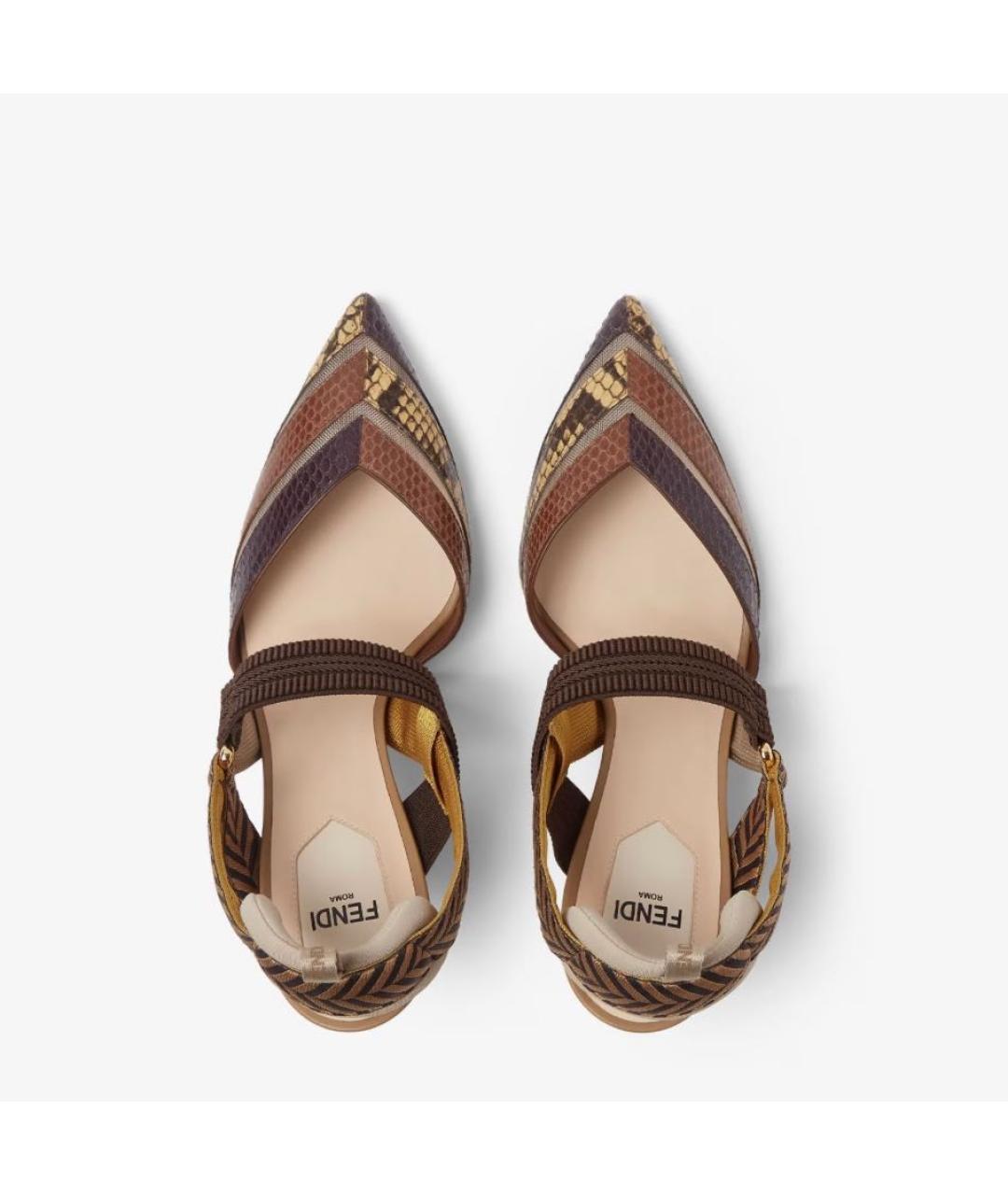 FENDI Мульти туфли, фото 4