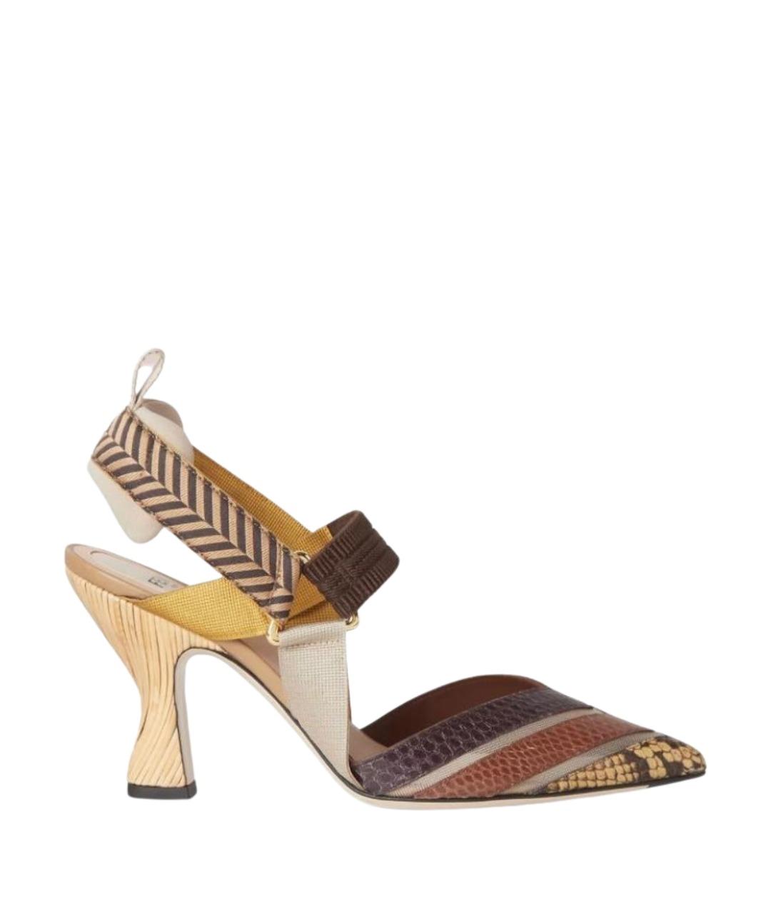 FENDI Мульти туфли, фото 1