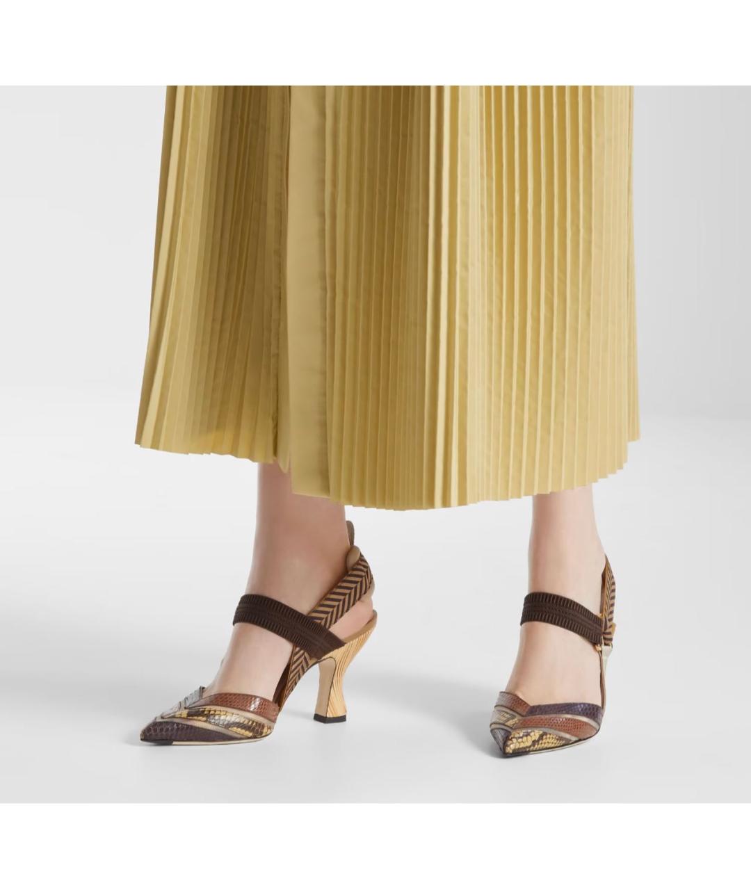 FENDI Мульти туфли, фото 5