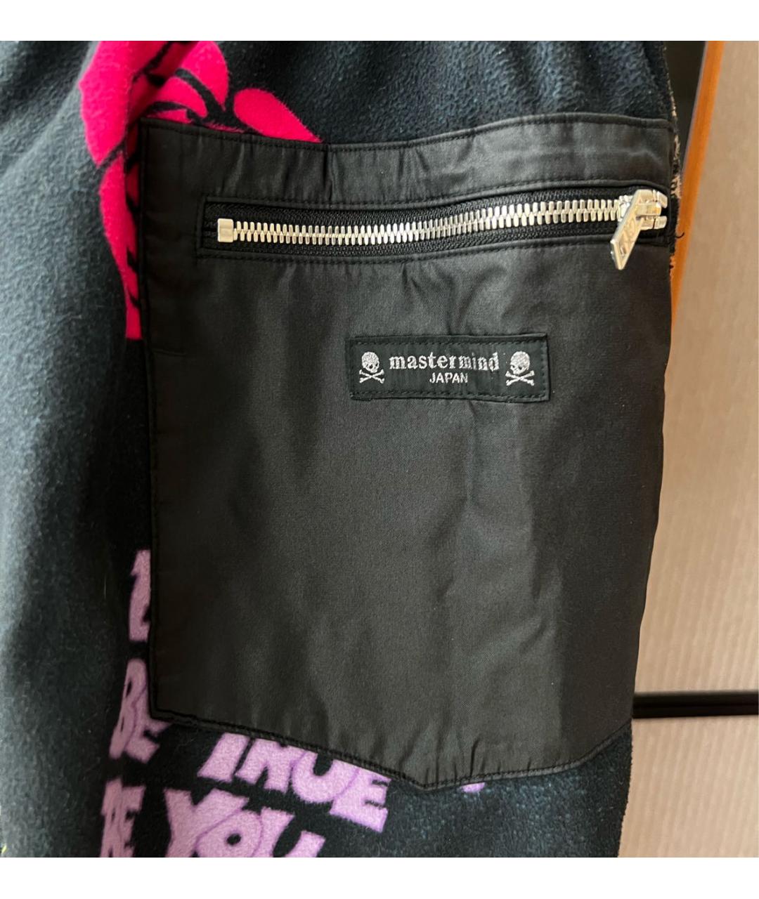 MASTERMIND JAPAN Черные полиэстеровые повседневные брюки, фото 3