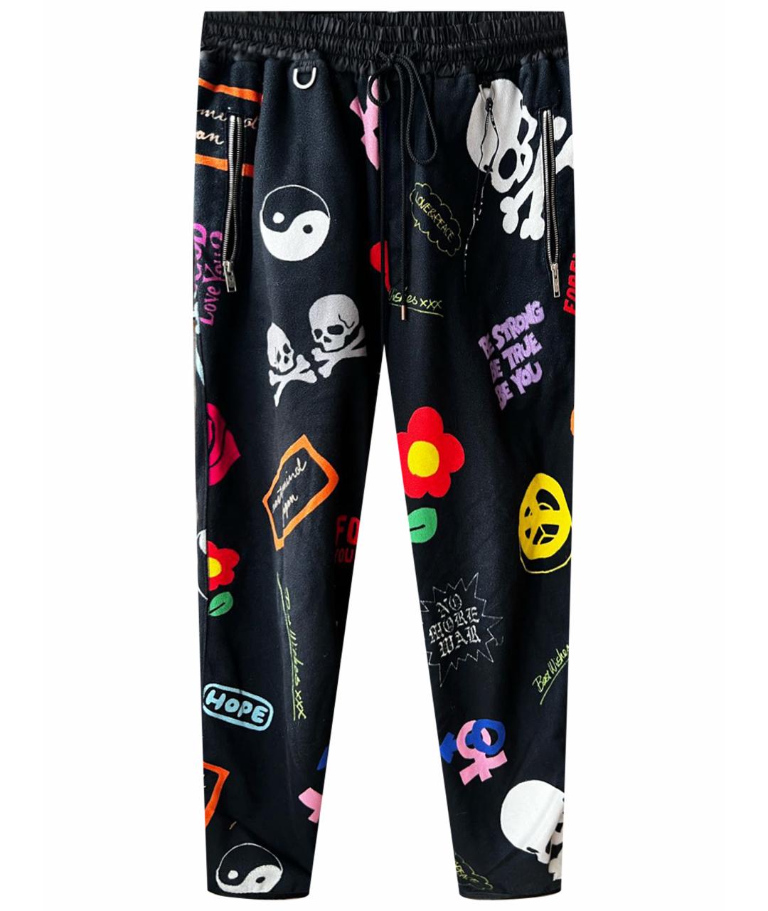 MASTERMIND JAPAN Черные полиэстеровые повседневные брюки, фото 1