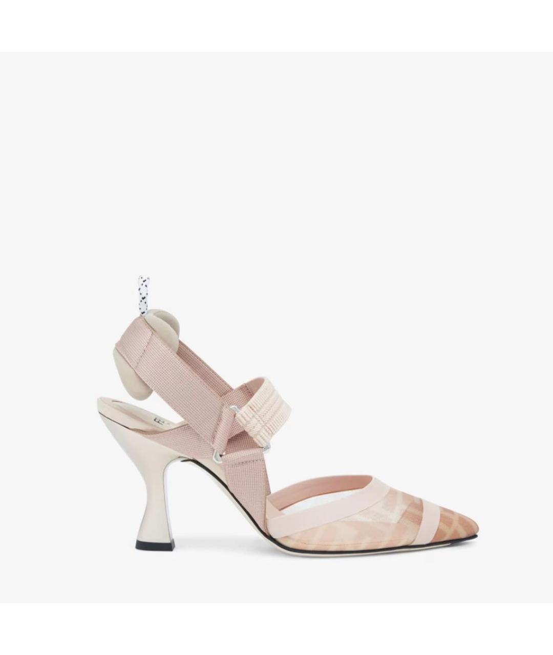 FENDI Розовые текстильные туфли, фото 5