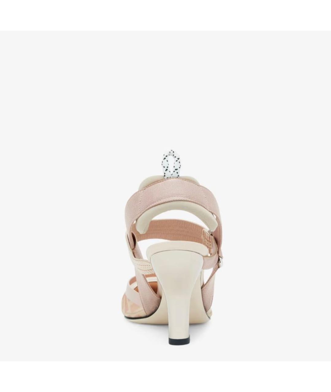 FENDI Розовые текстильные туфли, фото 3