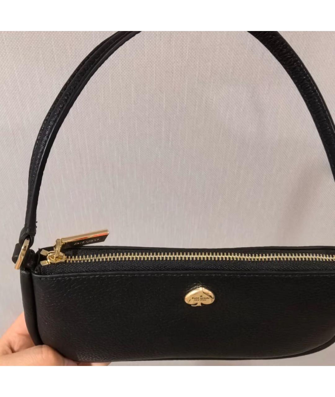 KATE SPADE Черная кожаная сумка через плечо, фото 7