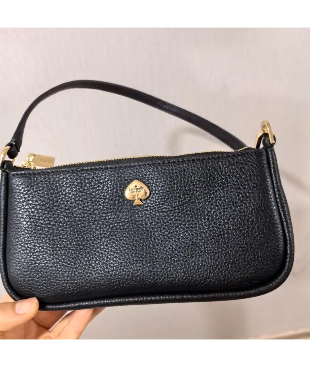 KATE SPADE Черная кожаная сумка через плечо, фото 8