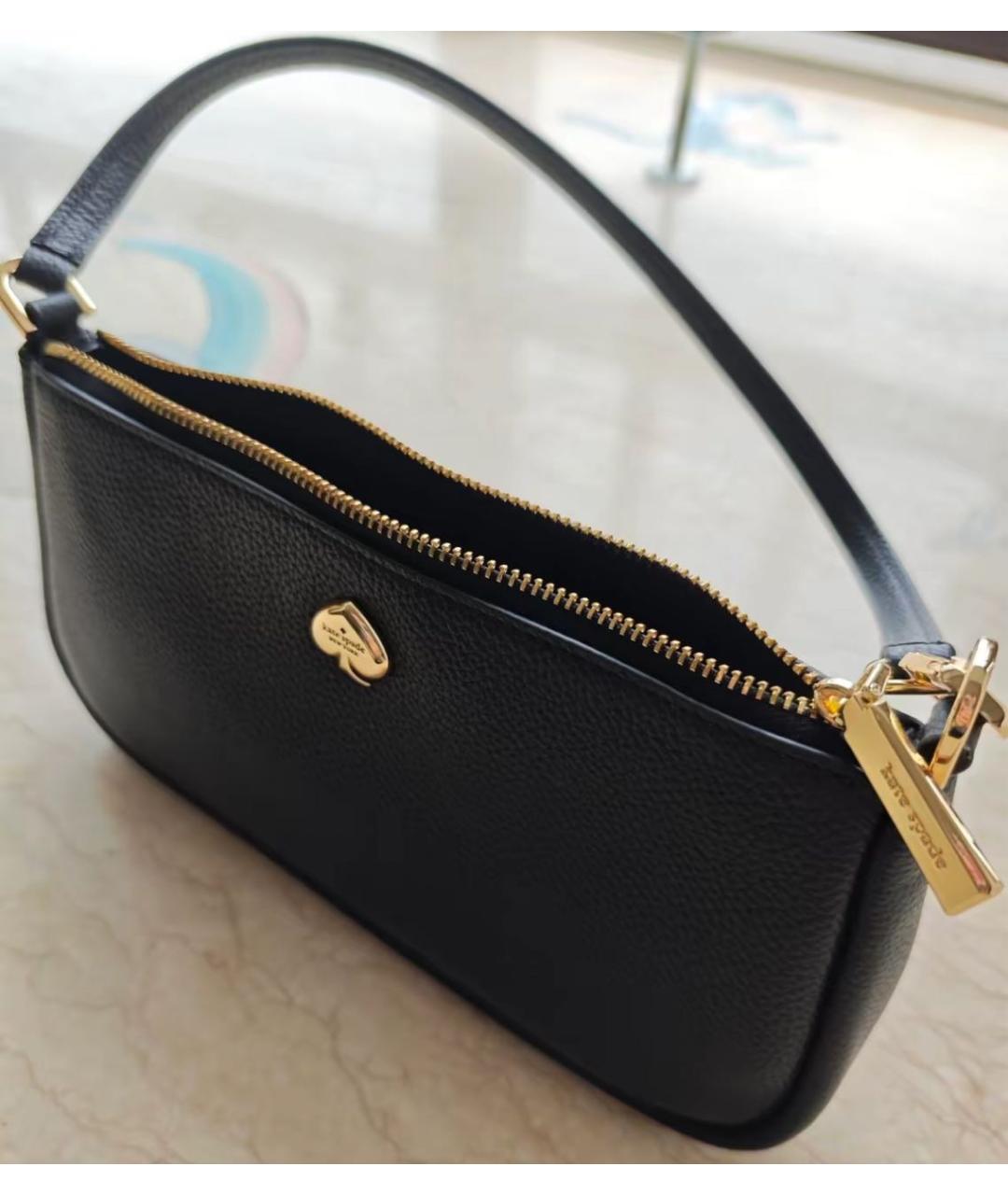 KATE SPADE Черная кожаная сумка через плечо, фото 6