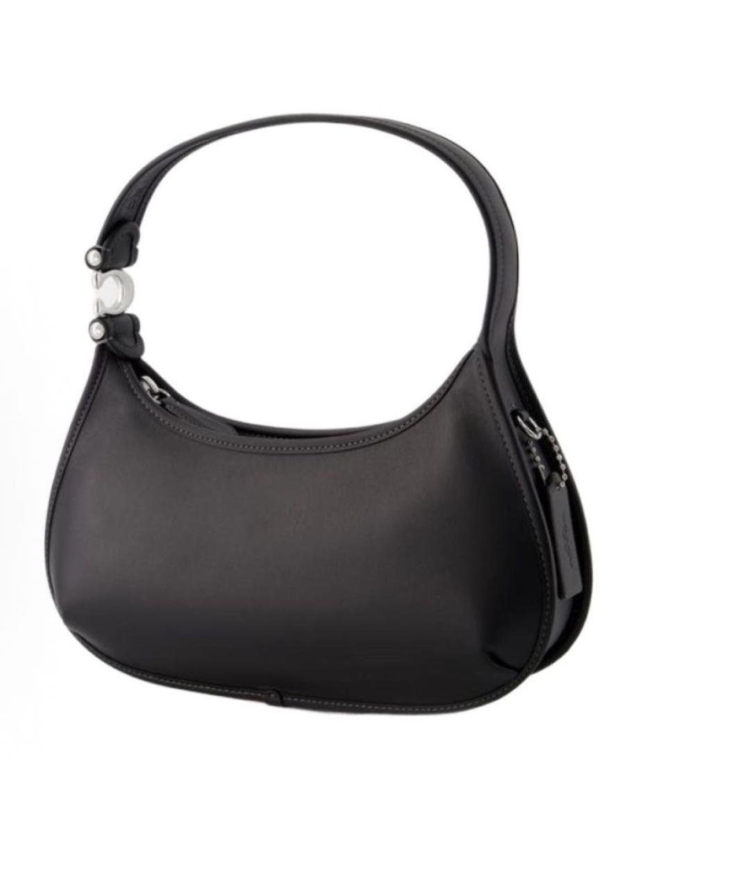 COACH Черная кожаная сумка через плечо, фото 2