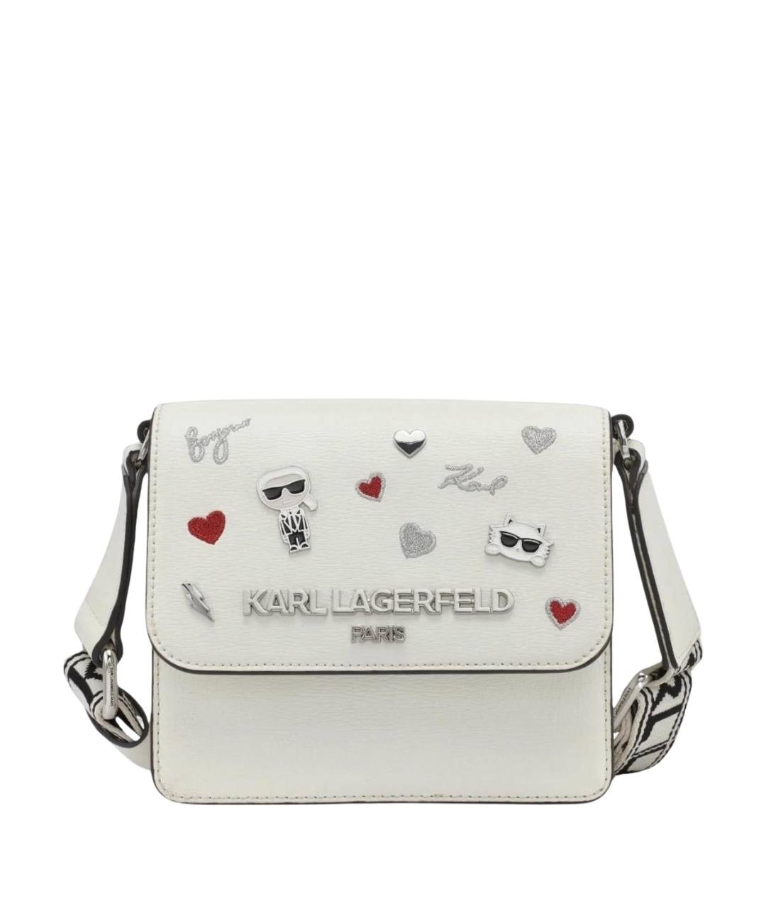 KARL LAGERFELD Белая сумка через плечо, фото 1