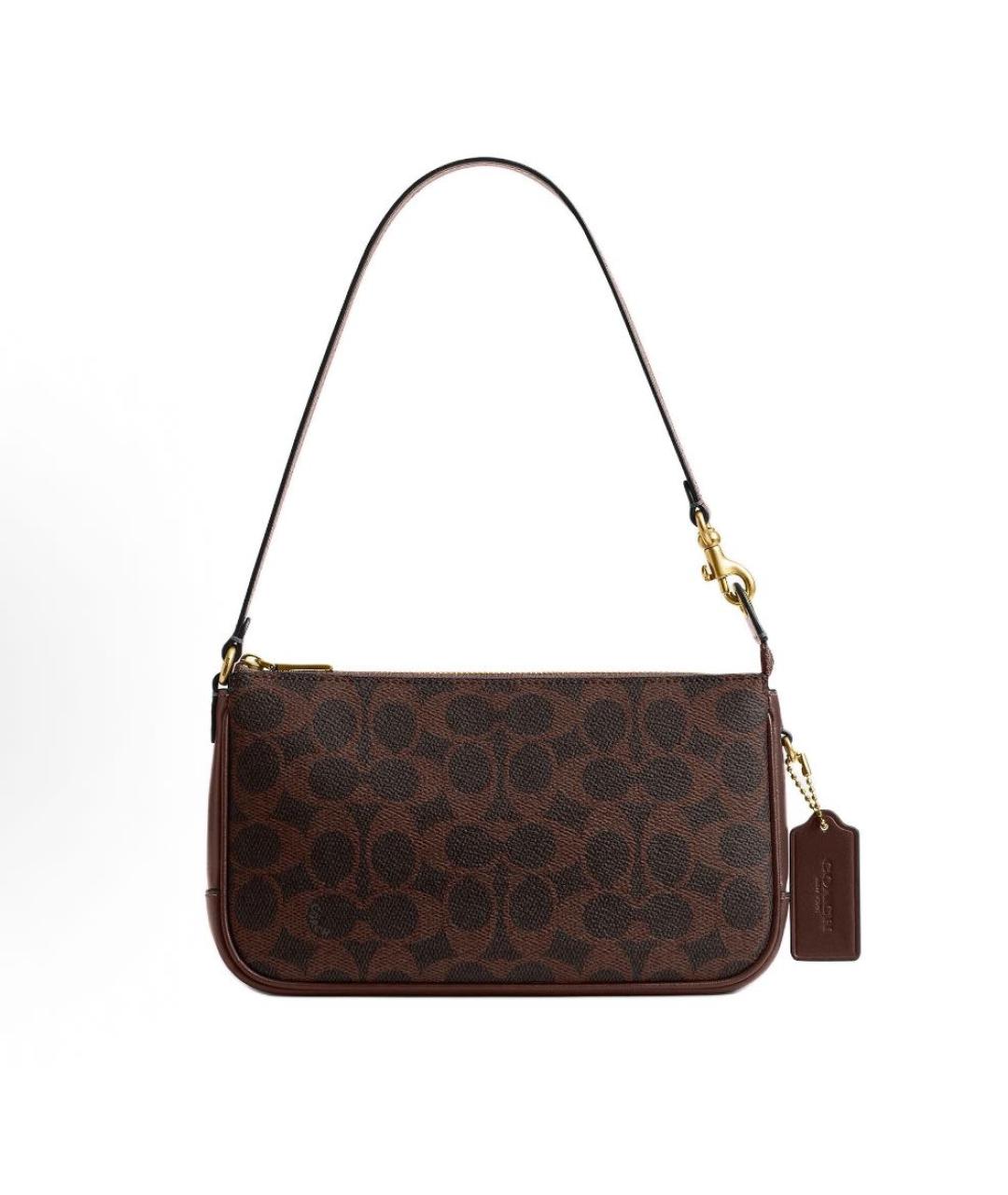 COACH Коричневая сумка через плечо из искусственной кожи, фото 9