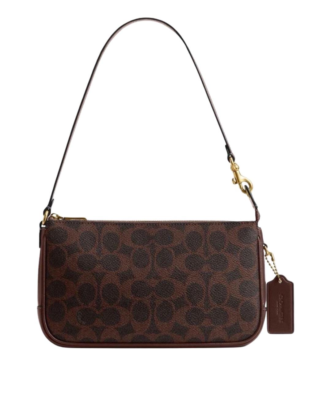 COACH Коричневая сумка через плечо из искусственной кожи, фото 1