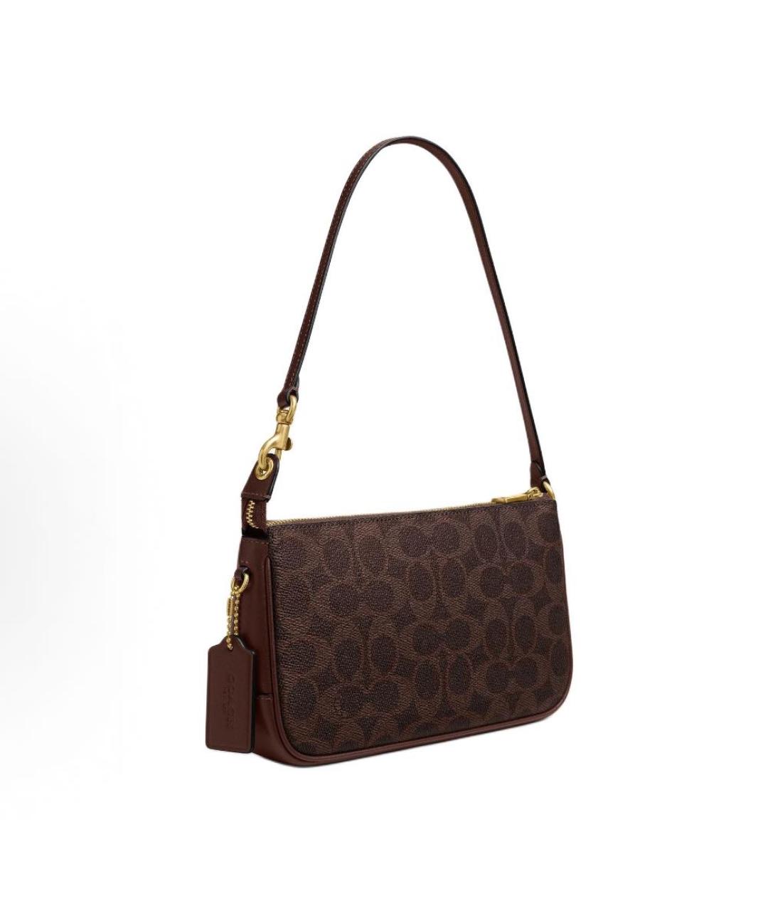 COACH Коричневая сумка через плечо из искусственной кожи, фото 2