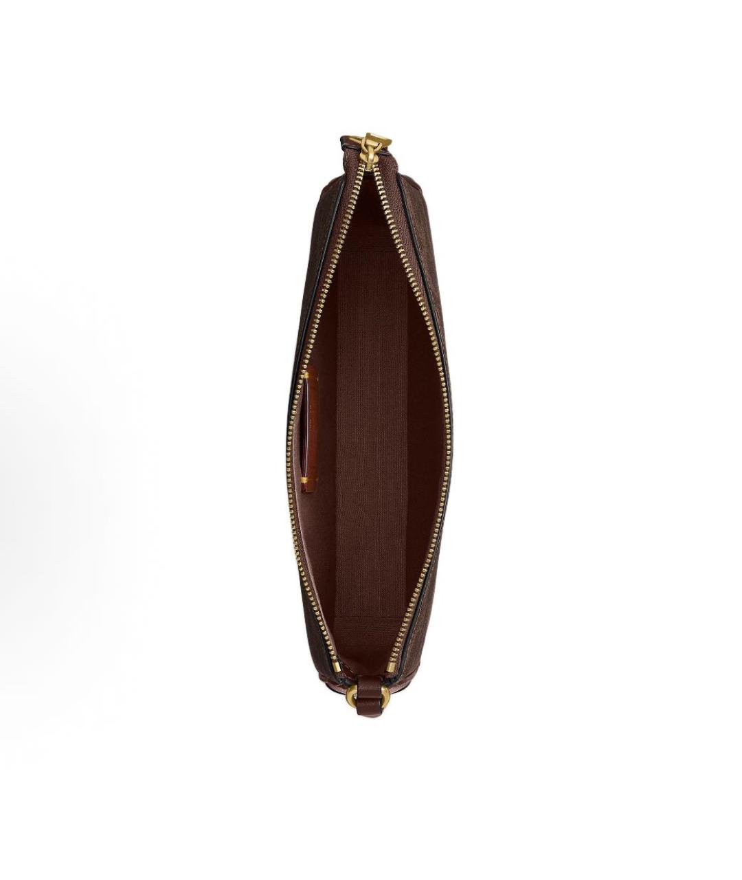 COACH Коричневая сумка через плечо из искусственной кожи, фото 4