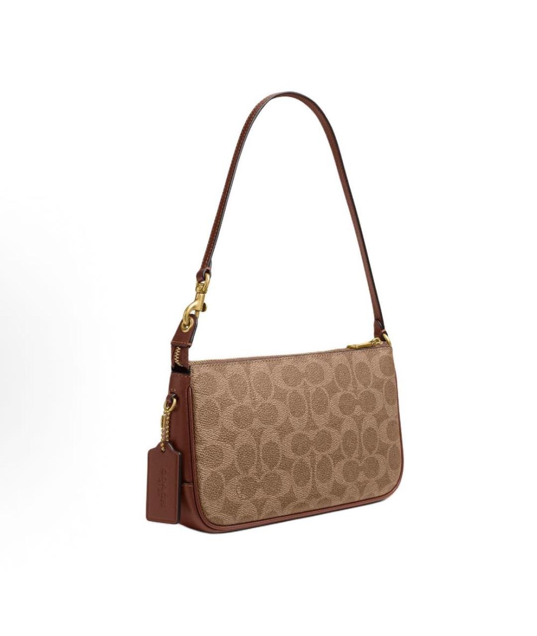 COACH Бежевая сумка с короткими ручками, фото 2