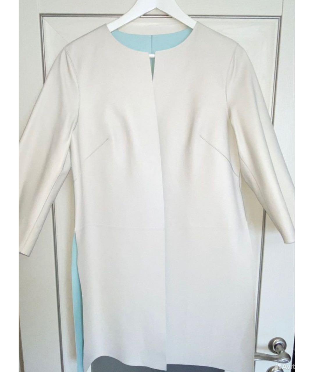 ESCADA Бирюзовый кожаный тренч/плащ, фото 3