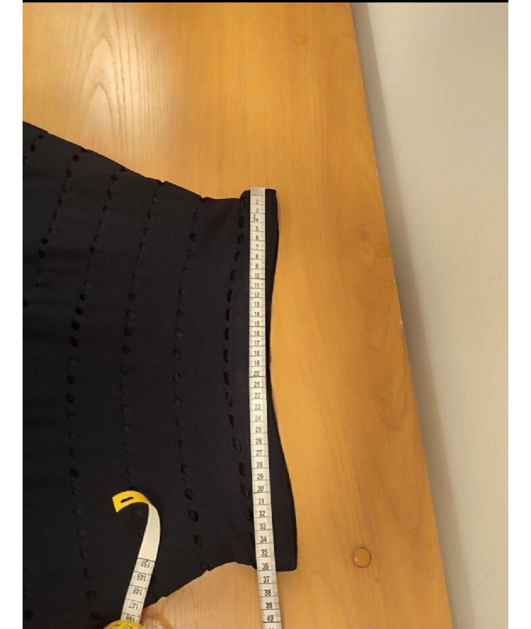 D.EXTERIOR Темно-синяя вискозная юбка мини, фото 6