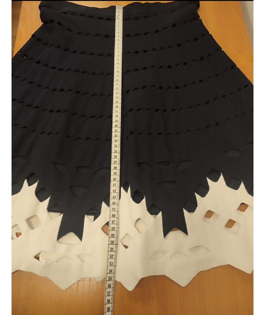 D.EXTERIOR Темно-синяя вискозная юбка мини, фото 7