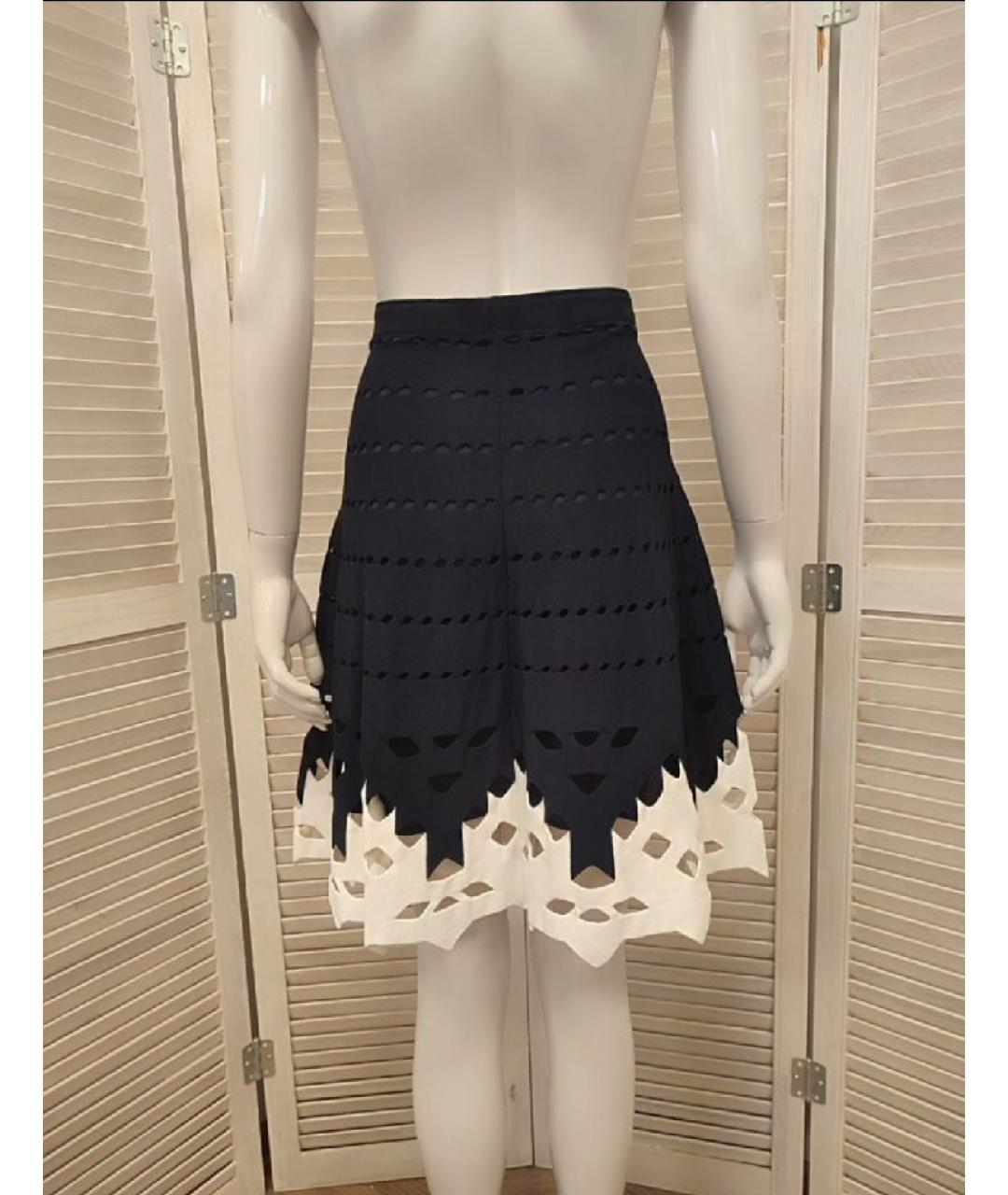 D.EXTERIOR Темно-синяя вискозная юбка мини, фото 2