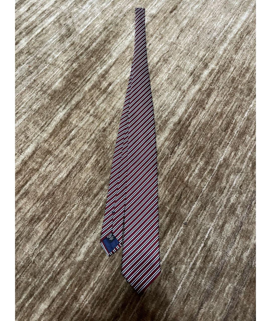 ZEGNA Бордовый шелковый галстук, фото 5