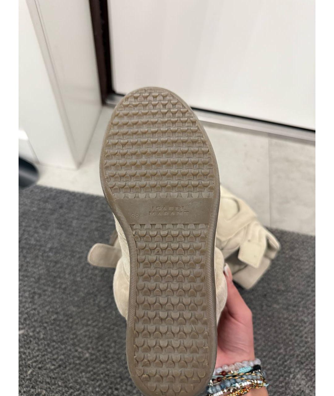 ISABEL MARANT Бежевые замшевые кеды, фото 2