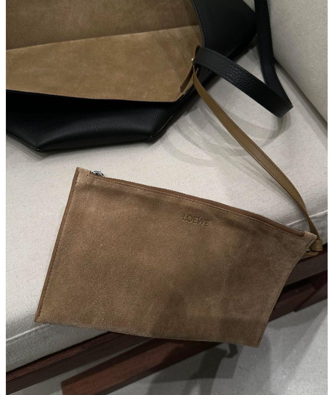 LOEWE Черная кожаная сумка тоут, фото 7