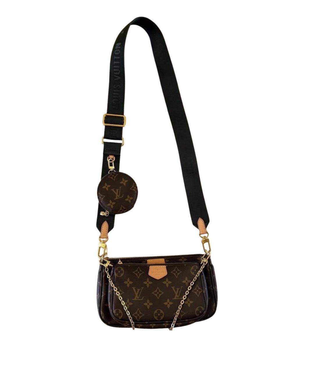 LOUIS VUITTON Коричневая кожаная сумка через плечо, фото 1