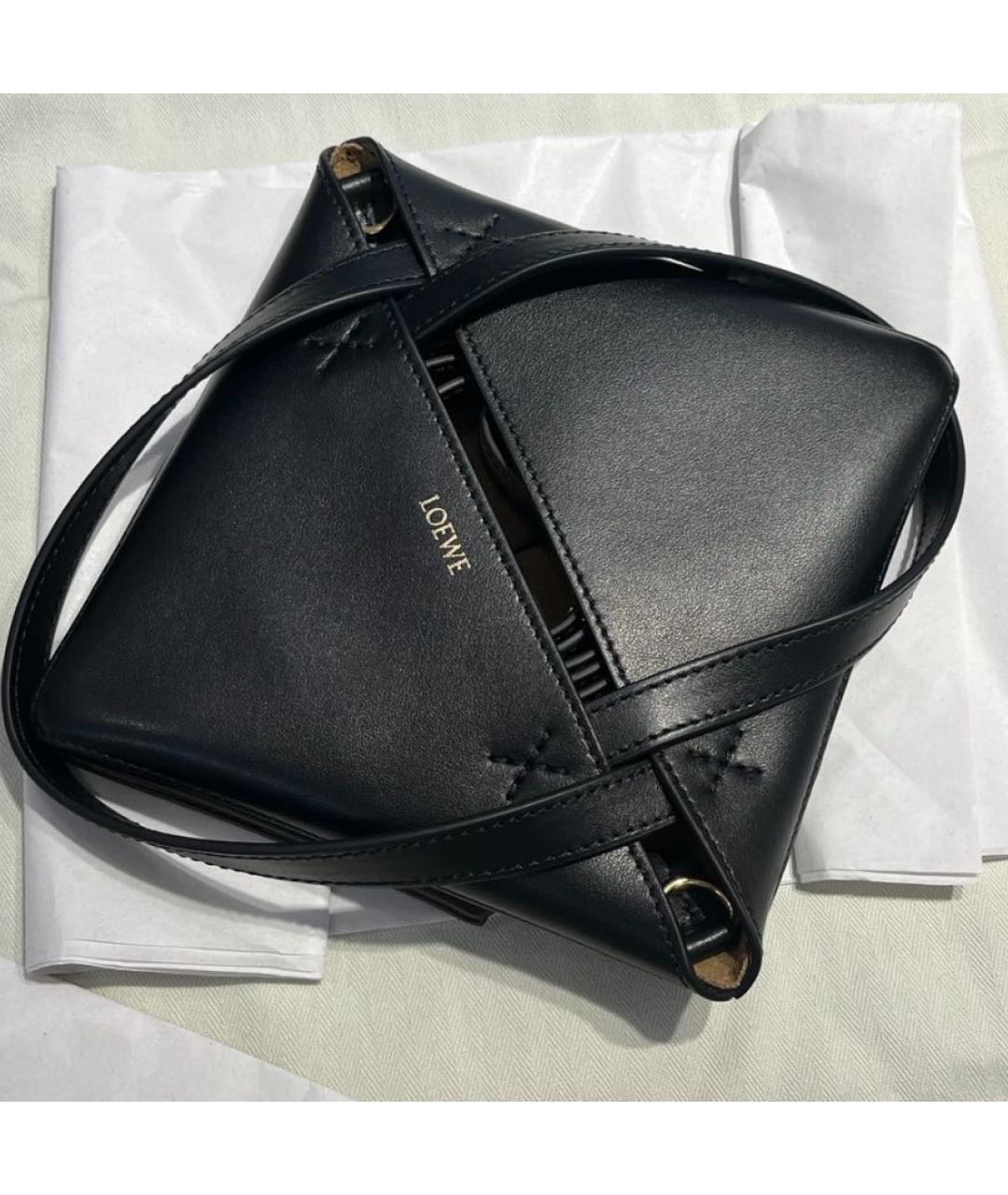 LOEWE Черная кожаная сумка тоут, фото 8