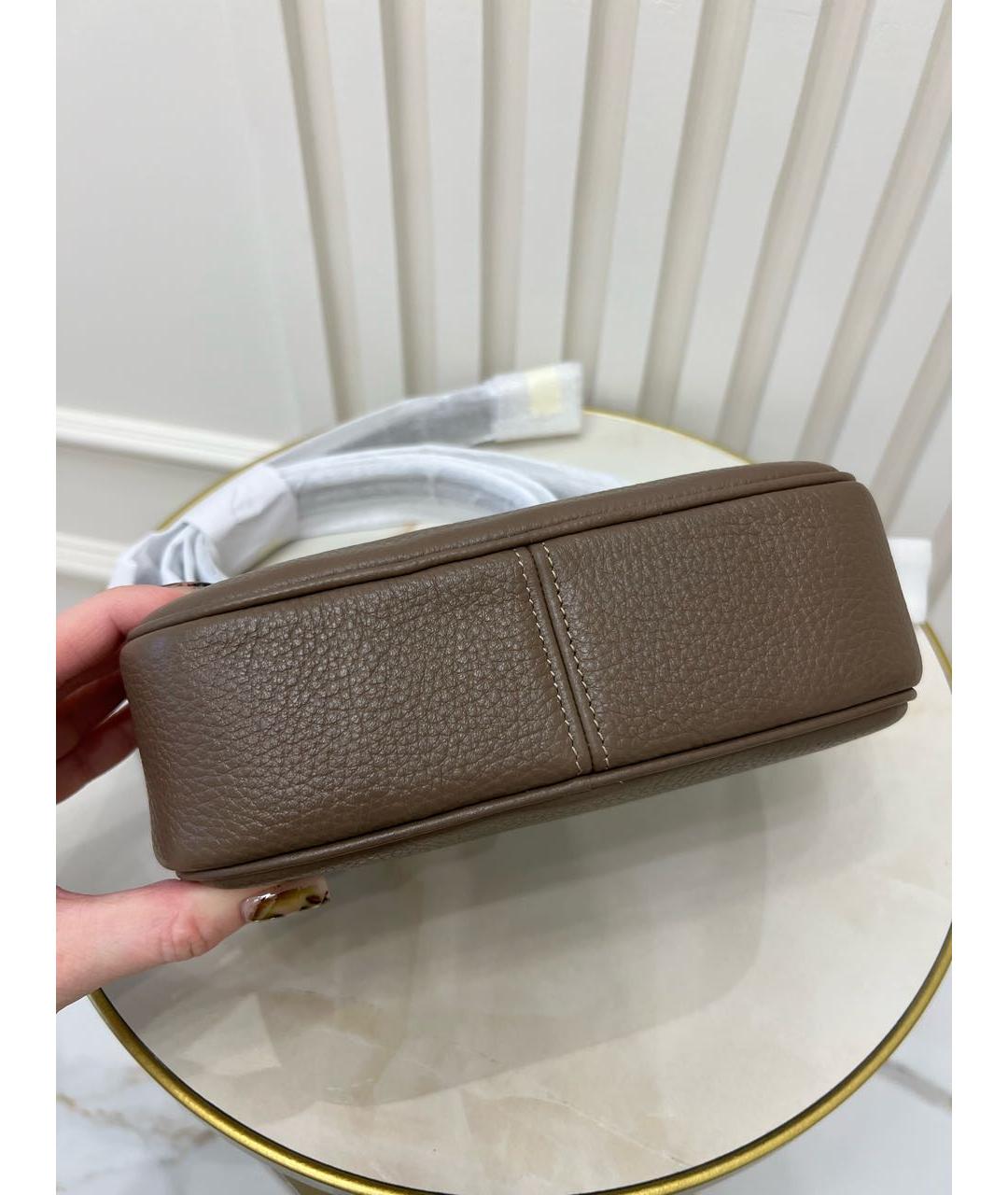 COACH Коричневая кожаная сумка через плечо, фото 8