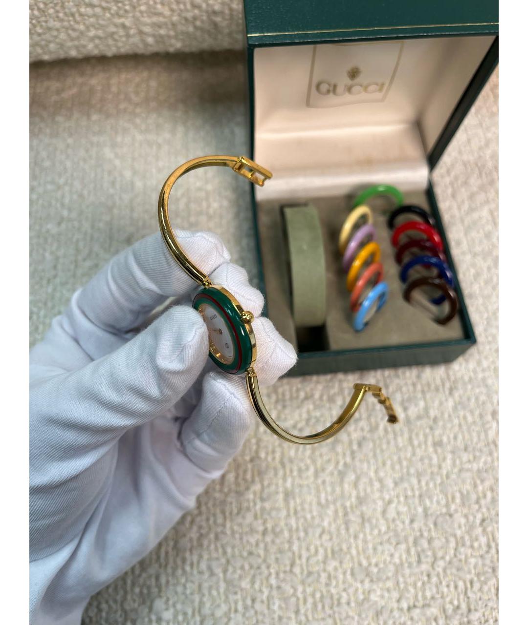 GUCCI Золотые позолоченные часы, фото 6